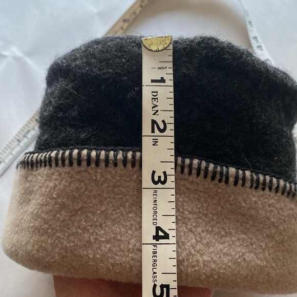 C/WS Winter Cap Hat unisex Wool/Fleece Warm soft cadet style Beenie Grey/Cream - Picture 7 of 7